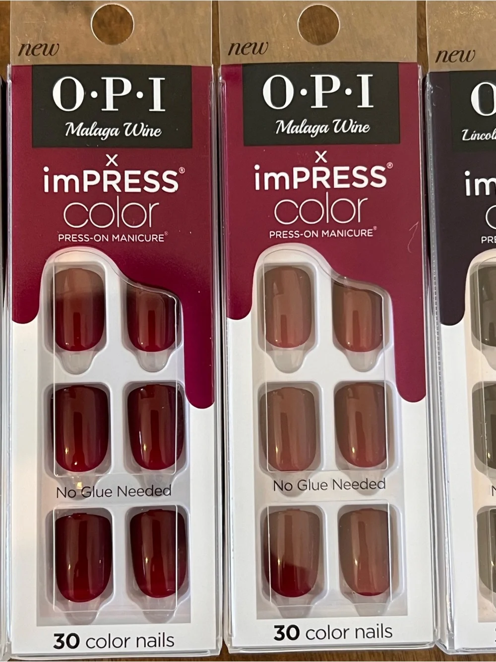 OPI x imPRESS Press-On Nails 6 Box Lot-Lincoln Park Malaga Wine Private Jet NWT